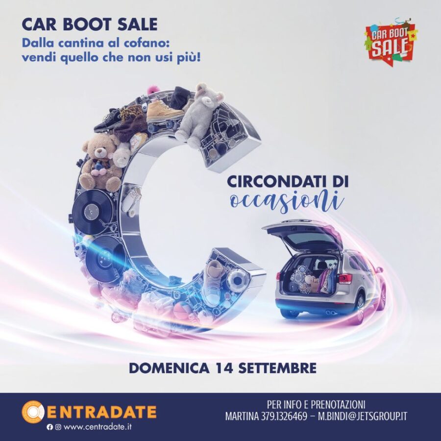 Immagine promozionale evento Car Boot Sale al Centradate Reatil Park