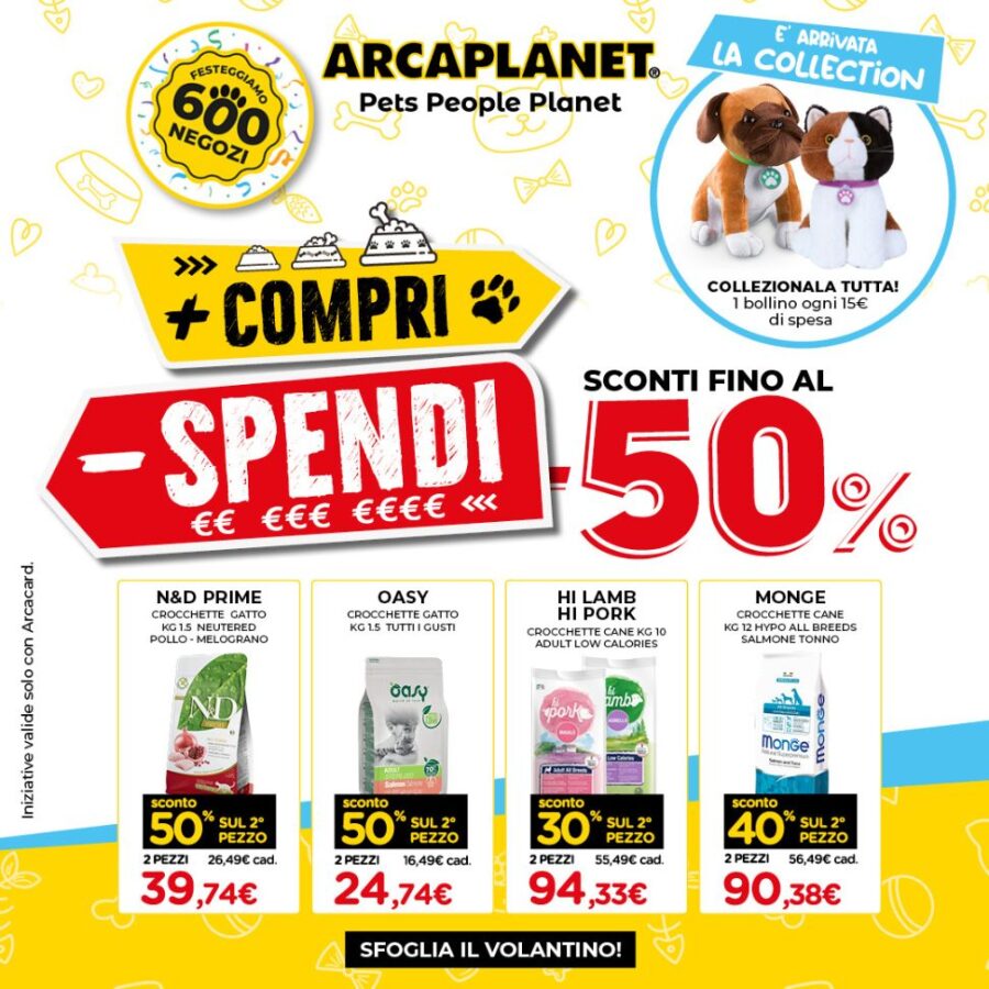 Immagine promozione volantino arcaplanet per Centradate